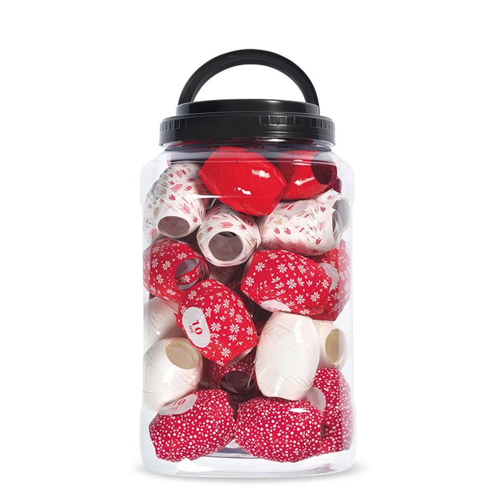 Bote 40 Cinta Regalo Ovillo 10 mm 10 m Red & White Brizzolari Imagen principal del producto