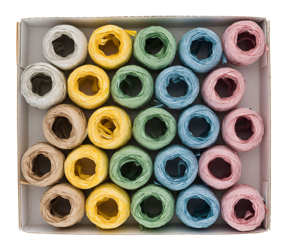 Caja 25 Ovillos Rafia 5 mm 20 m Colores Pasteles Brizzolari Imagen principal del producto