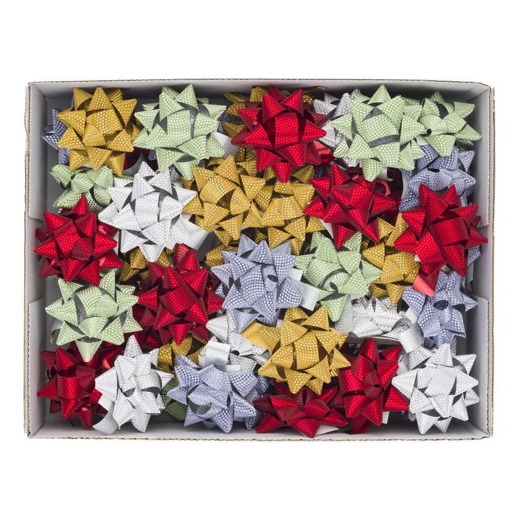 Caja 50 Cocas Estrellas 65 mm Wave Colores Surtidos Brizzolari