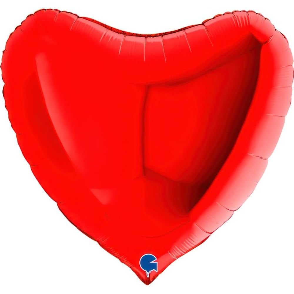 GLOBO CORAZON ROJO 91 CM 91 CM | GRABO BALLOONS | ENVASE 5 UDS. UNIDAD | 8050195360085