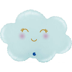 GLOBO NUBE SATINADA AZUL PASTEL 61 CM | GRABO BALLOONS | 1 UNIDAD | 8050195721190