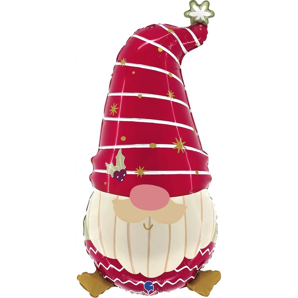 GLOBO GNOMO NAVIDEÑO 69 CM | GRABO BALLOONS | 1 UNIDAD | 8050195722074