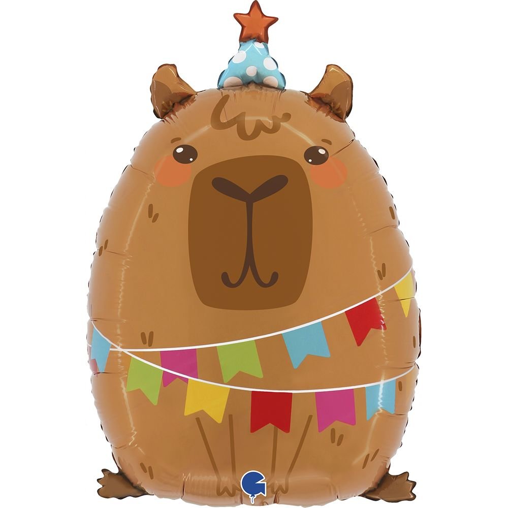 GLOBO CAPIBARA DE FIESTA 58 CM | GRABO BALLOONS | 1 UNIDAD | 8050195722210