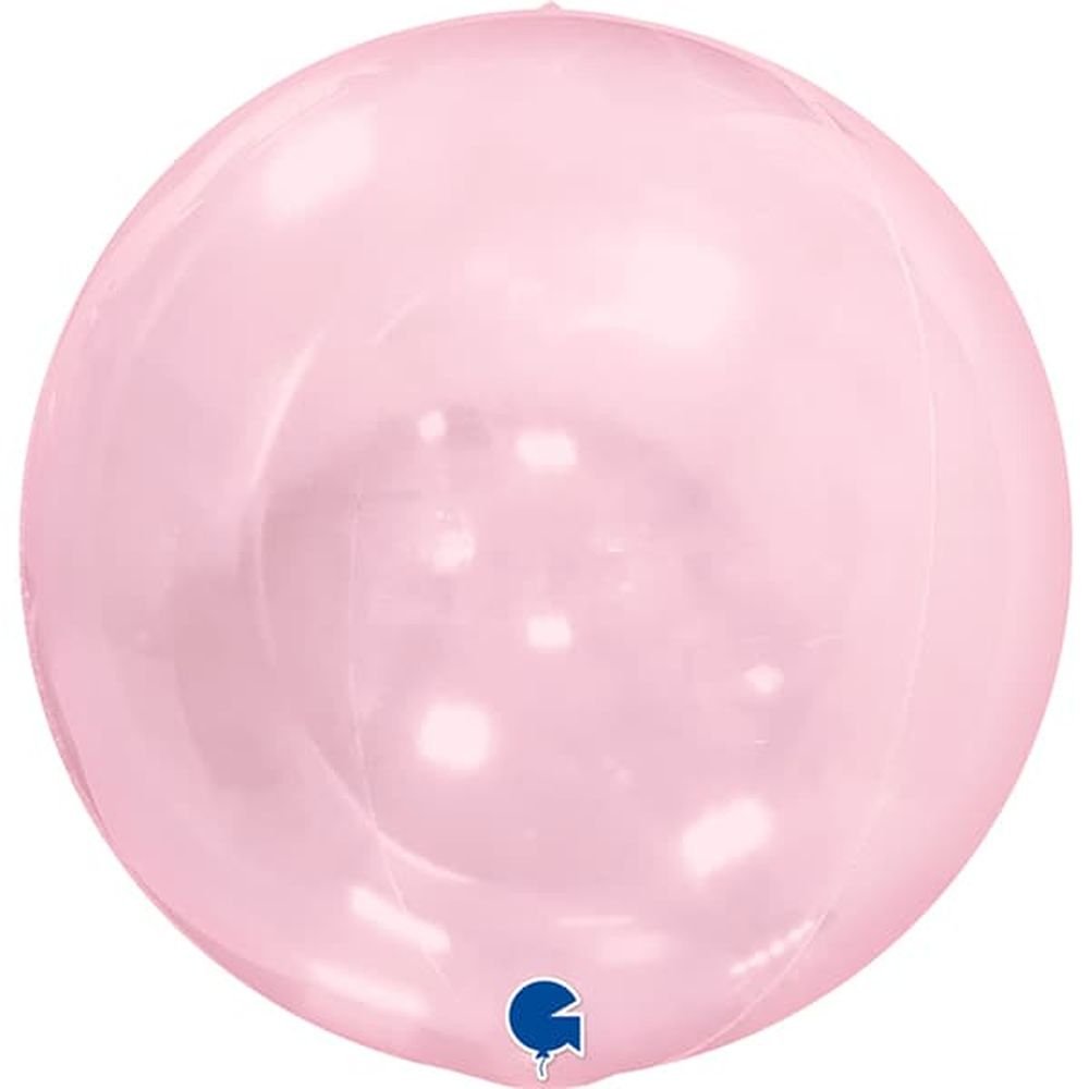 GLOBO GLOBO ROSA TRANSPARENTE 38 CM 4D 38 CM | GRABO BALLOONS | ENVASE 5 UDS. UNIDAD | 8050195744649