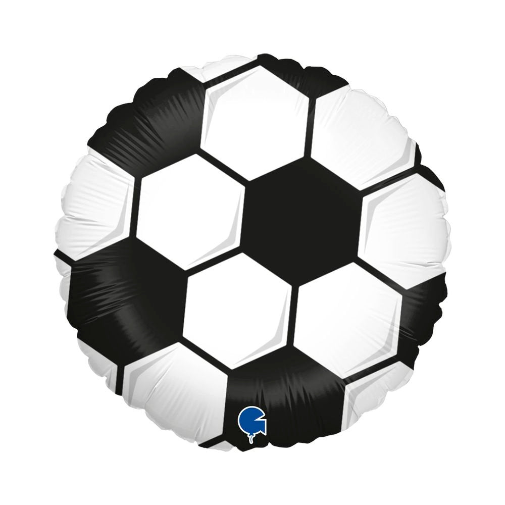 GLOBO R18 BALON DE FUTBOL BLANCO 46 CM | GRABO BALLOONS | ENVASE 5 UDS. UNIDAD | 8050195781385