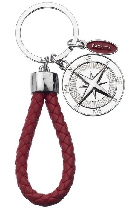 LLAVERO MARINER CON ROSA DE LOS VIENTOS Y CORDON ROJO | BAGUTTA | 1 UNIDAD | 8050999818294
