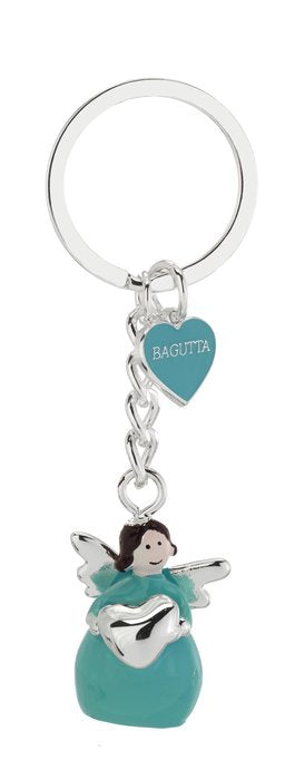 LLAVERO DE ANGEL AZUL PLATEADO CON CORAZON | BAGUTTA | 1 UNIDAD | 8050999818430