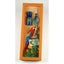 Set Pluma Vidrio Decorada con Tinta Naranja Rubinato