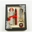 Set Lacre Sello Flor de Lys y Barra Plata y Roja Rubinato