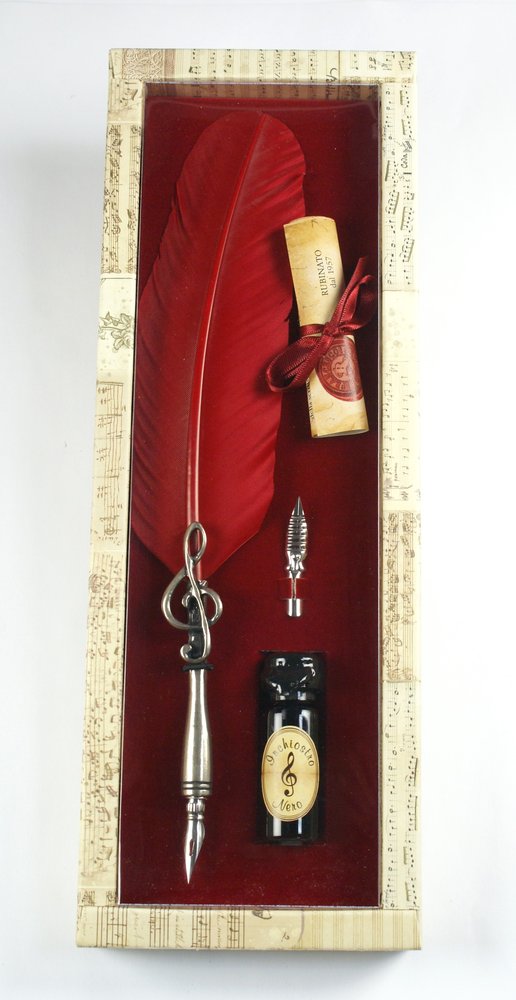 Set pluma con portaplumas musical 2 puntas Rubinato Imagen principal del producto