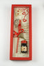 Set escritura pluma cristal y tinta rojo Rubinato