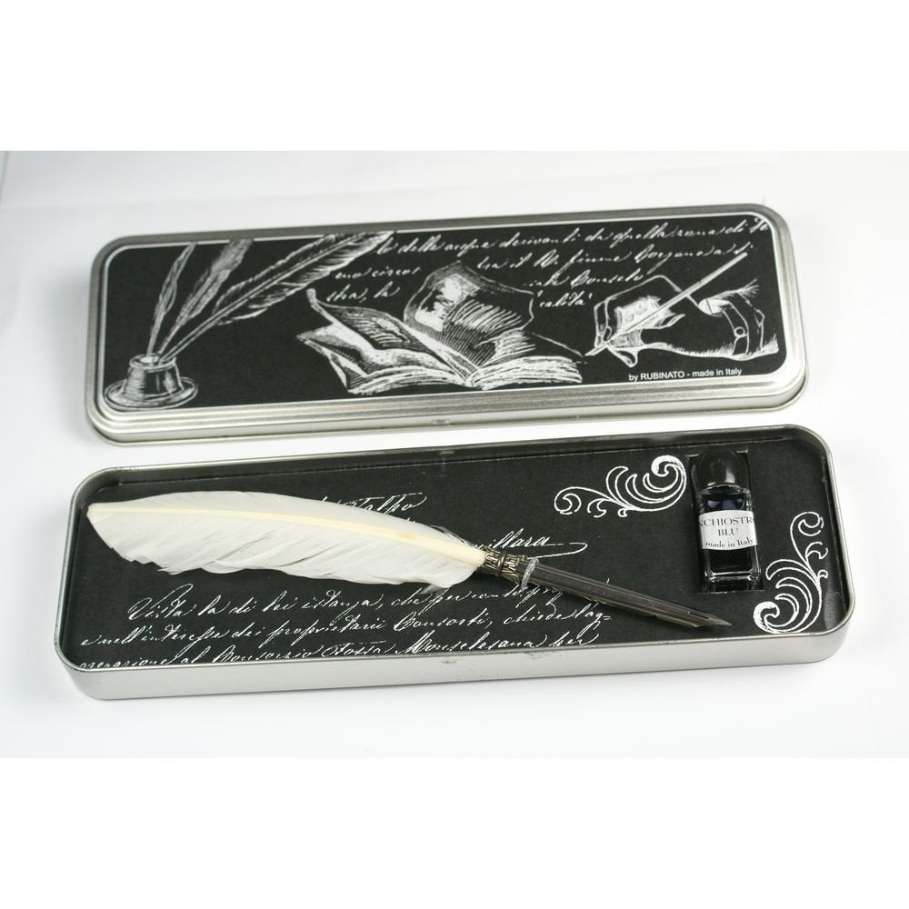 Set escritura pluma con plumin largo niquelado y tinta 5 cc Imagen principal del producto