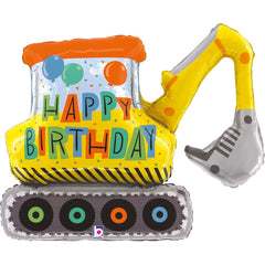 GLOBO EXCAVADORA DE CONSTRUCCION DE CUMPLEAÑOS 79 CM | GRABO BALLOONS | 1 UNIDAD | 8055513252905