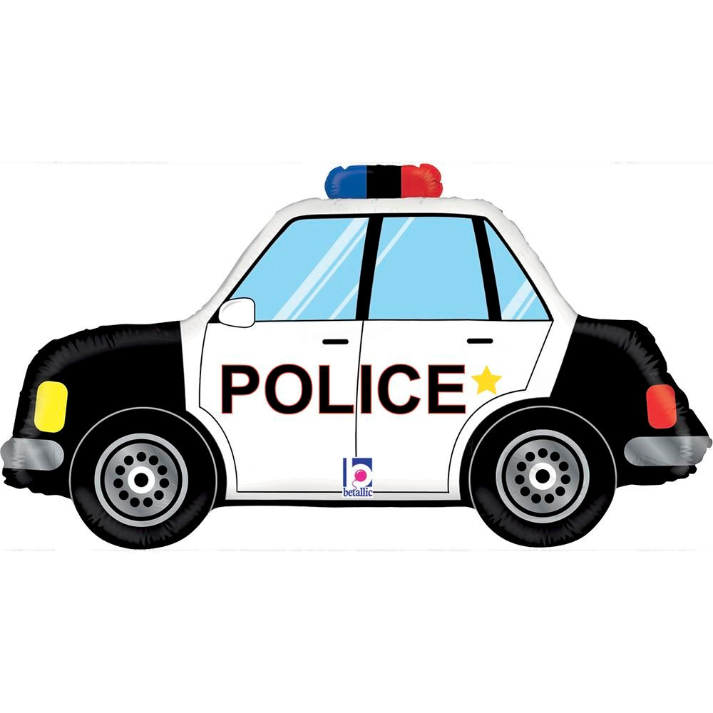 GLOBO COCHE DE POLICIA 79CM | GRABO BALLOONS | 1 UNIDAD | 8055513356863