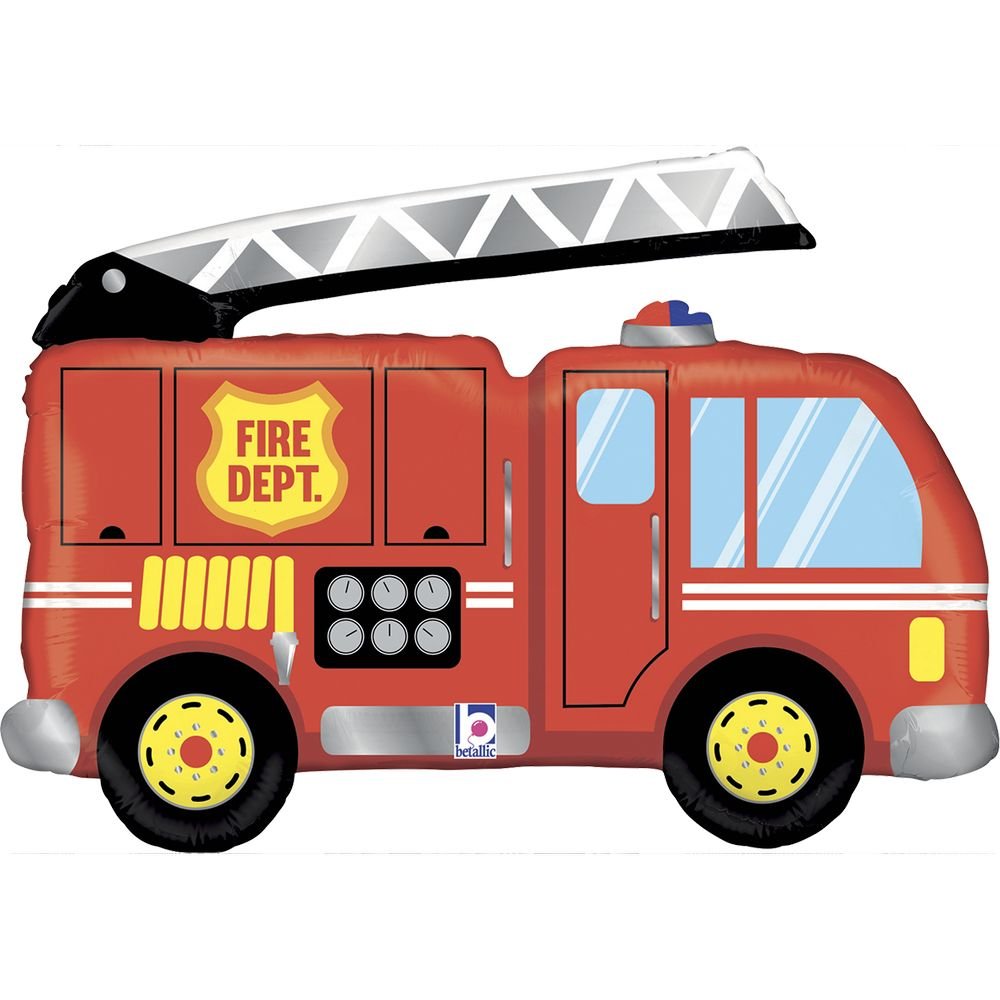 GLOBO CAMION DE BOMBEROS 81CM | GRABO BALLOONS | 1 UNIDAD | 8055513356870