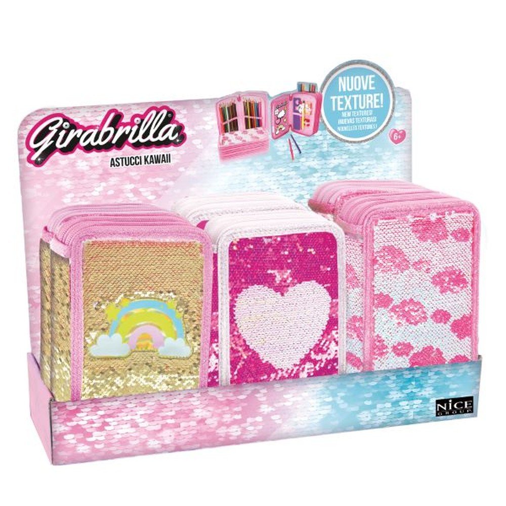 Plumier Estilo Kawaii 3 Pisos Girabrilla Surtido Marca Diamantiny Nice Imagen principal del producto