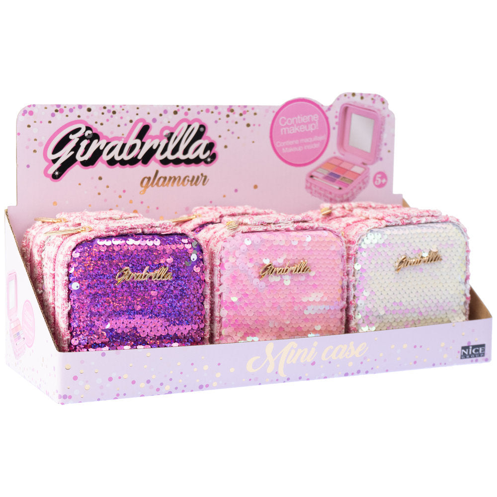 ESTUCHE MAQUILLAJE GIRABRILLA LENTEJUELAS MODELOS SURTIDOS | NICE GROUP