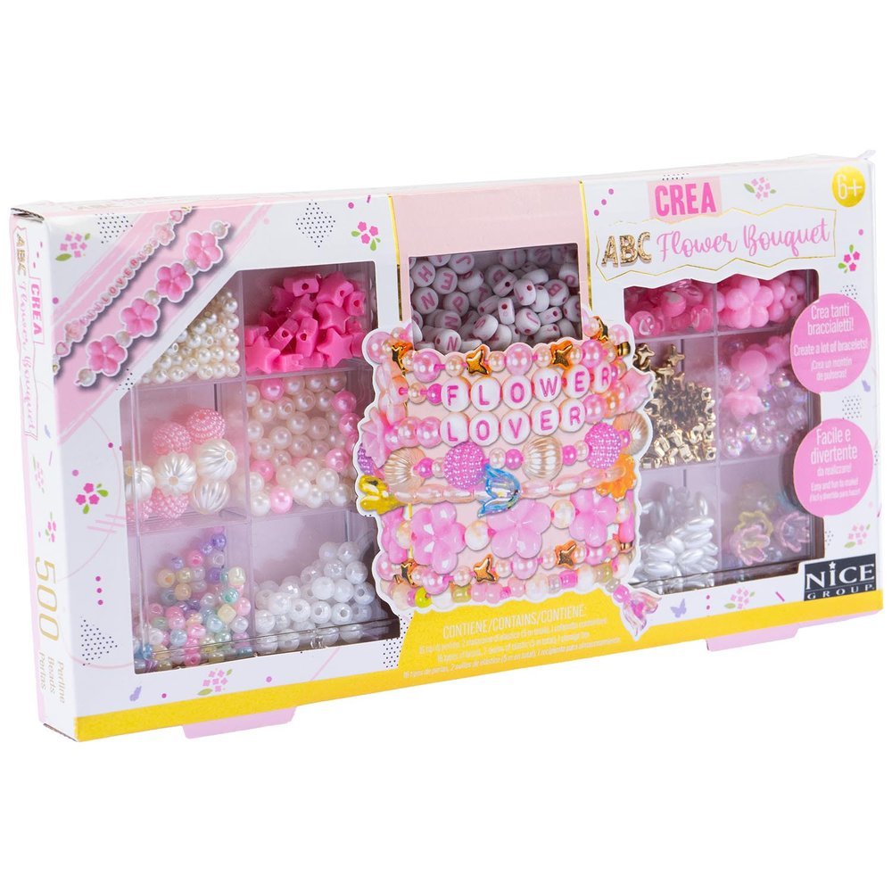 JUEGO CREA TUS PULSERAS PERLINE FLORES 500 PCS | NICE GROUP | 1 UNIDAD | 8056779870490