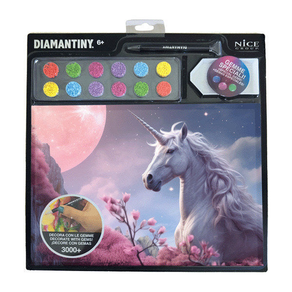 JUEGO CREA CON DIAMANTES DIAMANTINY FANTASY PINK UNICORN | DIAMANTINY NICE | 1 UNIDAD | 8056779964137