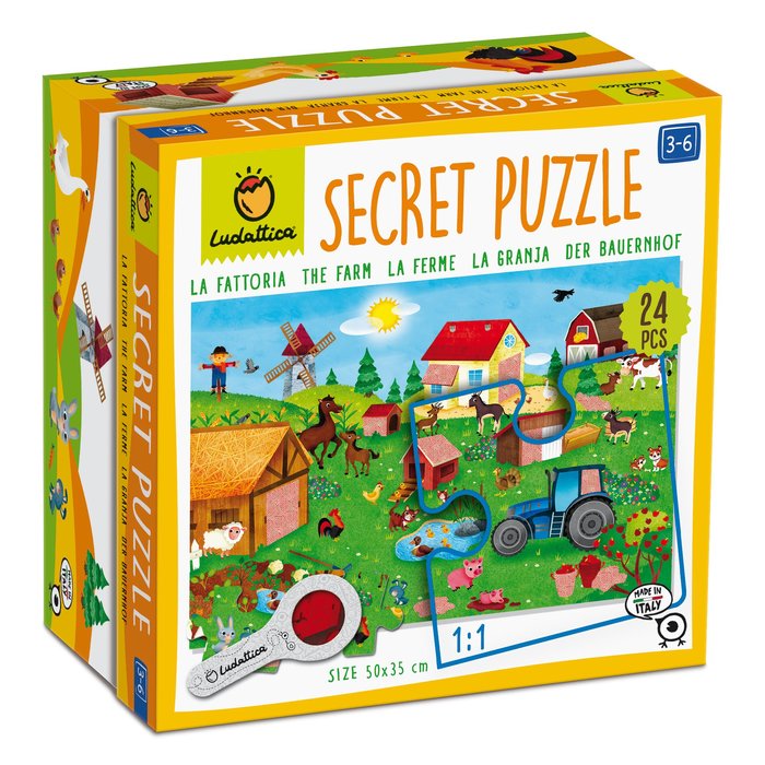 PUZZLE SECRETO LA GRANJA 24 PIEZAS | LUDATTICA | 1 UNIDAD | 8057158620293 Imagen principal del producto