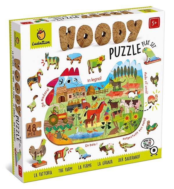 WOODY PUZZLE - LA GRANJA | LUDATTICA | 1 UNIDAD | 8057158622167