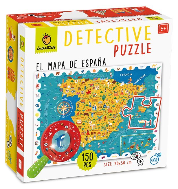 DETECTIVE PUZZLE - MAPA DE ESPAÑA | LUDATTICA | 1 UNIDAD | 8057158622181