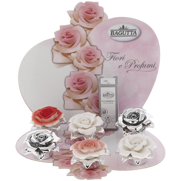 EXPOSITOR 12 MINI ROSA DIFUSOR AROMAS | BAGUTTA | ENVASE 12 UDS. UNIDAD | 8057639854131