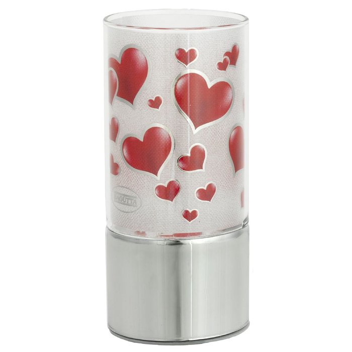 Lampara Cristal 7x15 Corazones Bagutta
