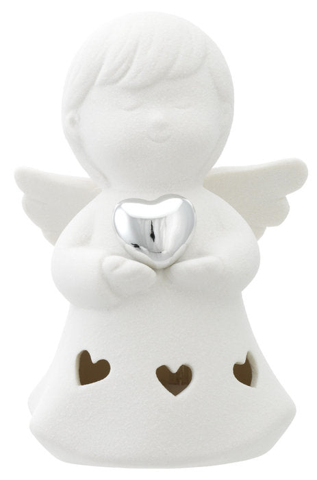 ANGEL 12 CM CON LUZ LED Y CORAZON PLATEADO | BAGUTTA | 1 UNIDAD | 8057639856036 Imagen principal del producto