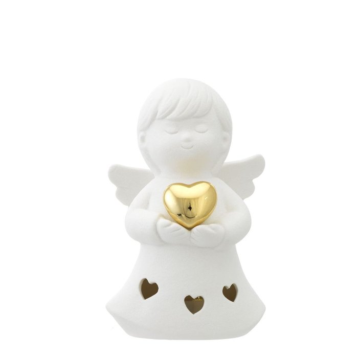 ANGEL 14 CM CON LUZ LED Y CORAZON DORADO | BAGUTTA | 1 UNIDAD | 8057639856074 Imagen principal del producto