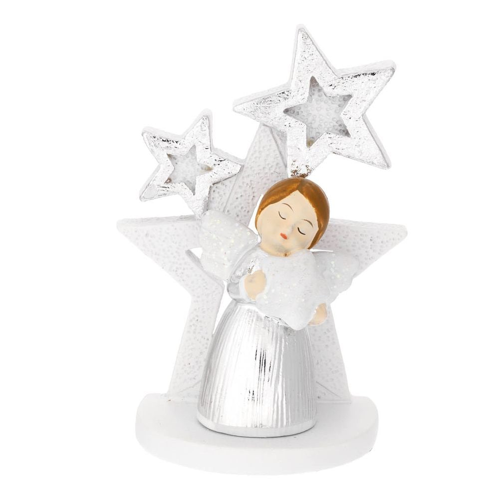Decoracion Angelito con Estrella Plata Bagutta Imagen principal del producto