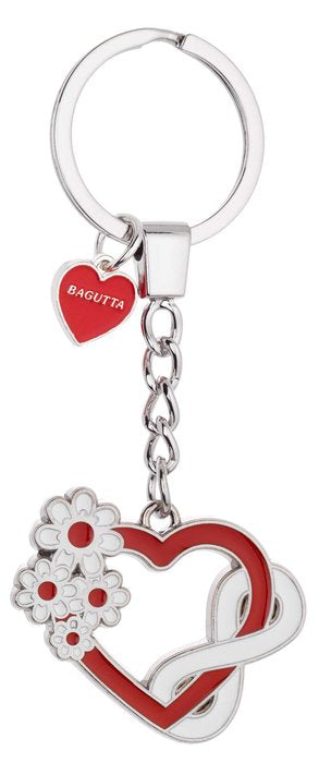 LLAVERO BAGUTTA CORAZON FLORES INFINITO ROJO | BAGUTTA | 1 UNIDAD | 8057639858382