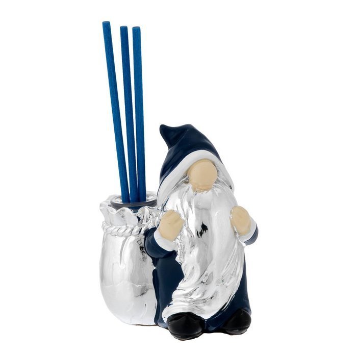 Mikado Figura Gnomo Navideño Azul con Infusor y Caja BAGUTTA