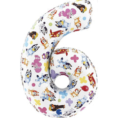 GLOBO BLUEY NUMERO SEIS 66 CM | GRABO BALLOONS | 1 UNIDAD | 8057680307464