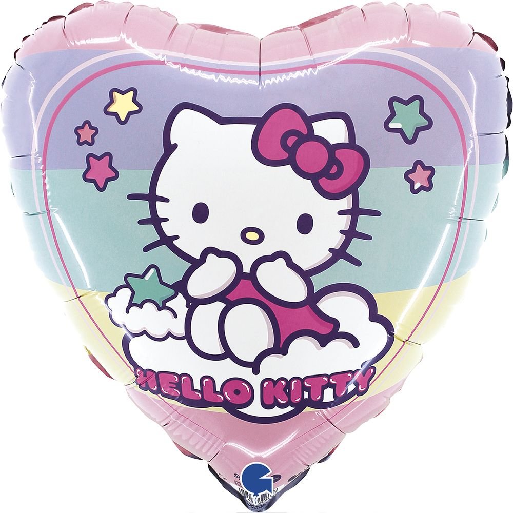 GLOBO H18 ARCOIRIS DE HELLO KITTY 46 CM | GRABO BALLOONS | 1 UNIDAD | 8057680308638