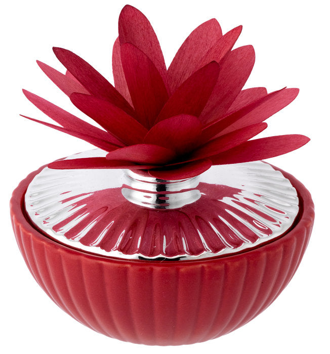 MIKADO SEMI ESFERA 11CM CON DIFUSOR FLOR DALIA ROJO | BAGUTTA | 1 UNIDAD | 8058956702921