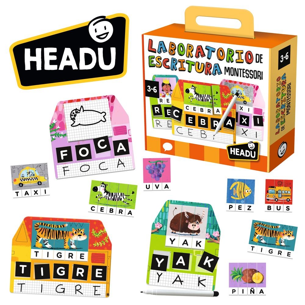 Juego Laboratorio de Escritura Montessori Headu