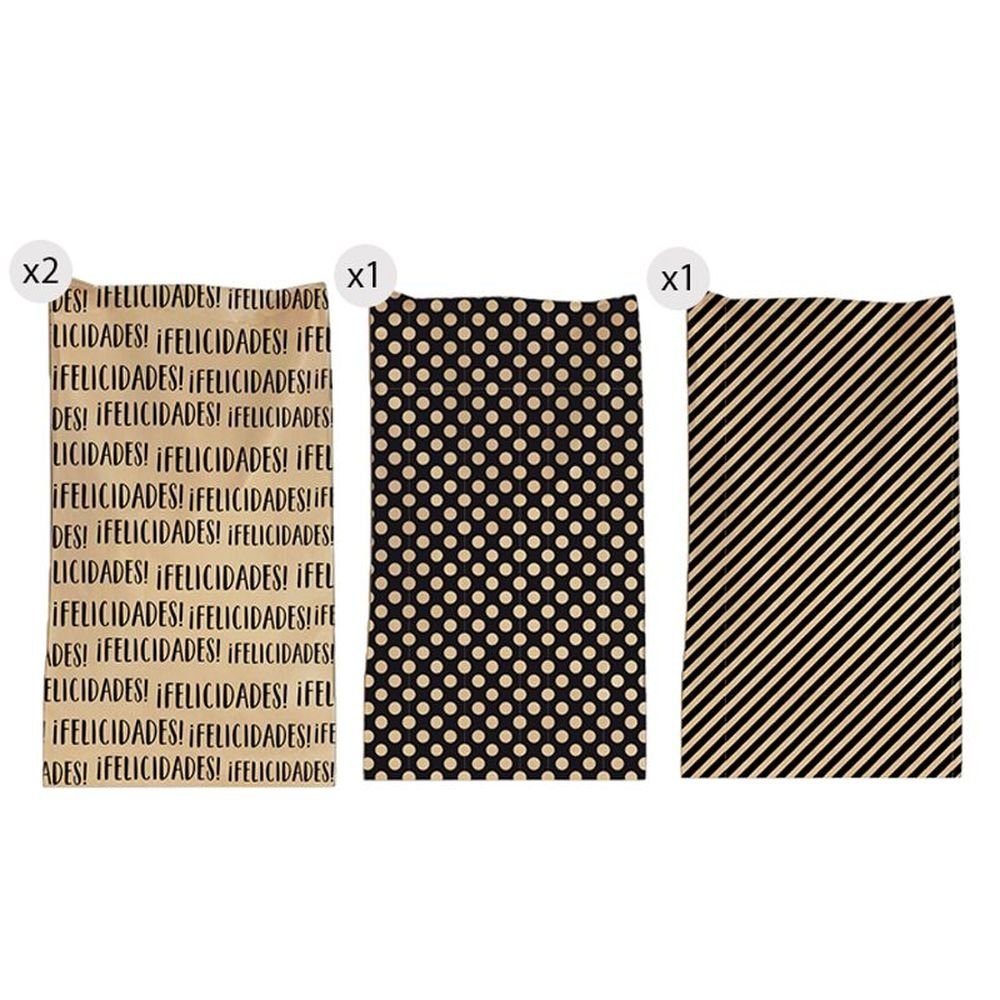 JUEGO DE 4 SOBRES DE REGALO 25X40 CRAFT | DCASA | ENVASE 10 UDS. UNIDAD | 8410000176094 Imagen principal del producto