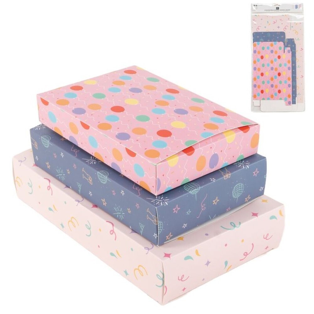 Juego de 3 Cajas para Regalos Cumpleaños DCASA Imagen principal del producto