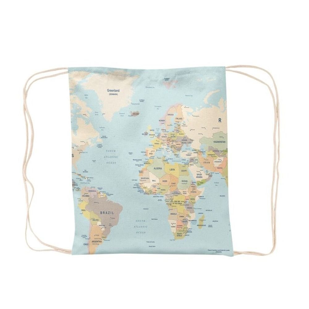 Saquito de cuerdas algodón Mapa DCASA 38x46 cm