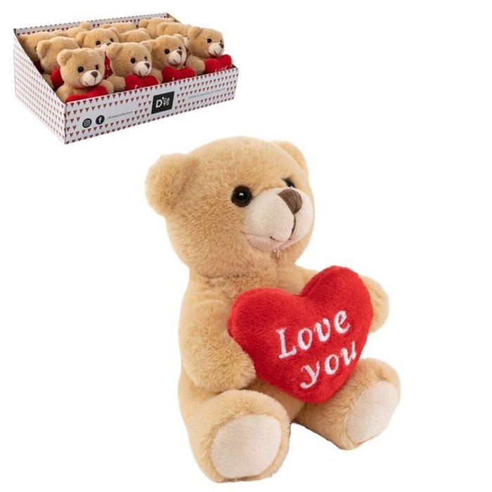 Expositor 12 Peluches Oso con Corazón DCASA Imagen principal del producto