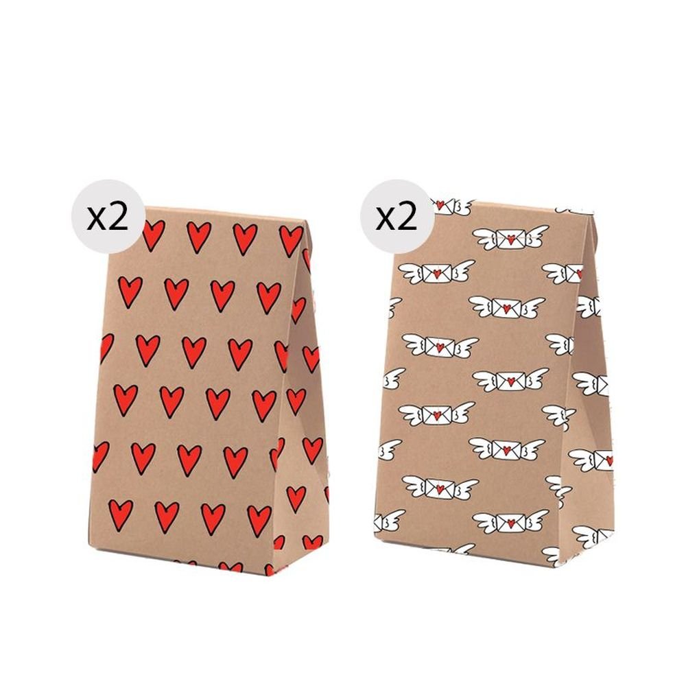 Set de 4 Bolsas de Regalo S Amor Papelería del Paseo