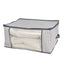 Funda guarda ropa grande rayas gris DCASA 60 x 45 x 30 cm