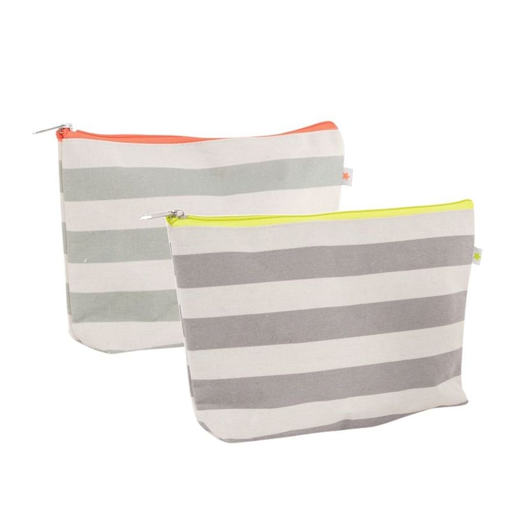 Neceser con Cremallera Fluor Rayas Surtidos DCASA