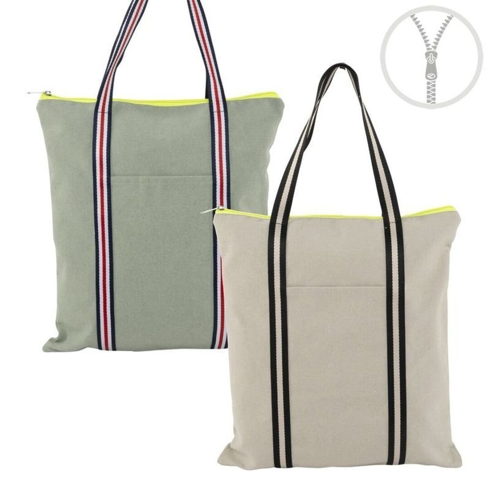 Bolsa algodón con cremallera Greta surtidas DCASA