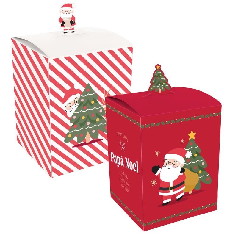 CAJA REGALO PAPA NOEL SURTIDAS | DCASA NAVIDAD | 1 UNIDAD | 8410000213447