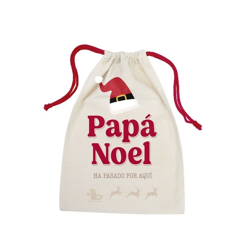 BOLSA ALGODON PAPA NOEL SURTIDAS | DCASA NAVIDAD | ENVASE 6 UDS. UNIDAD | 8410000214802 Imagen principal del producto