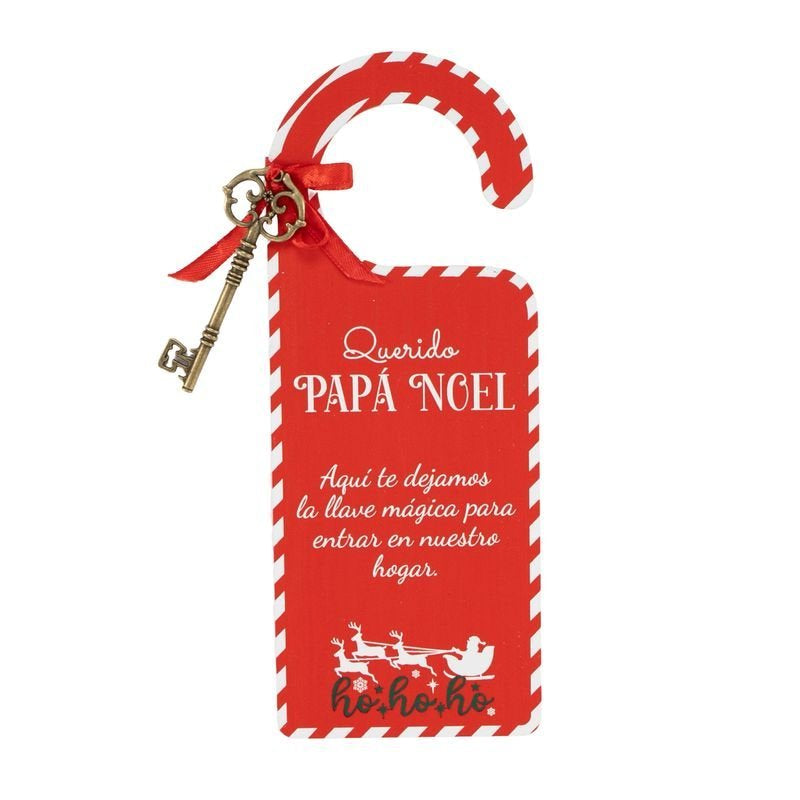 COLGADOR PARA PUERTA CON LLAVE PAPA NOEL | DCASA NAVIDAD | ENVASE 6 UDS. UNIDAD | 8410000217421