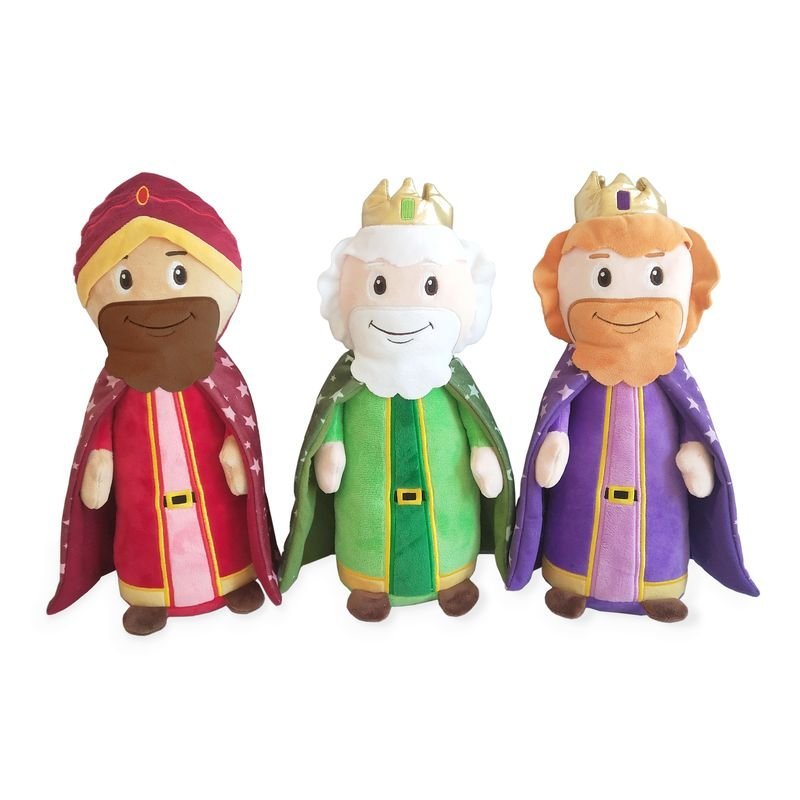 PELUCHE 20CM REYES MAGOS SURTIDOS | DCASA NAVIDAD | ENVASE 3 UDS. UNIDAD | 8410000218312