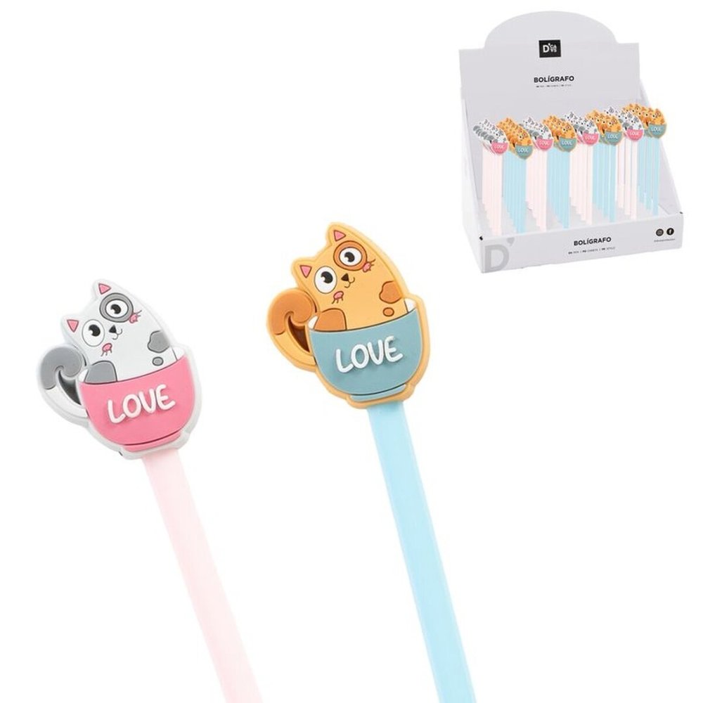 Expositor 48 Bolígrafos Gatos Surtidos Marca DCASA Imagen principal del producto